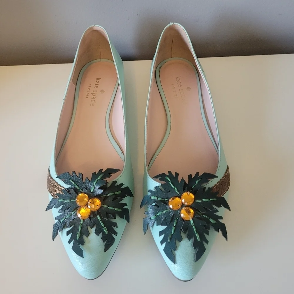 Kate Spade Evalina I Need A Vacation Flats, VGUC, Size 6.5